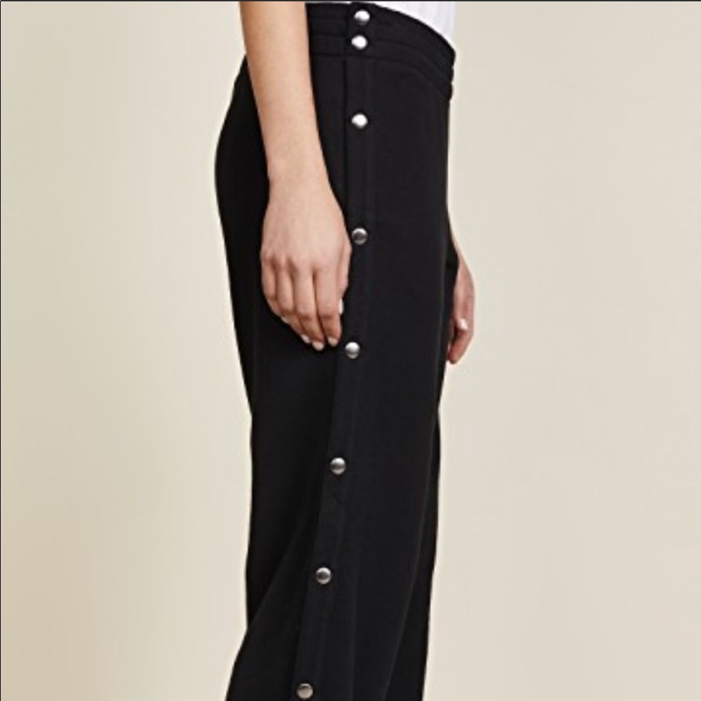 Vince Tear Away Black Track Pants S/M